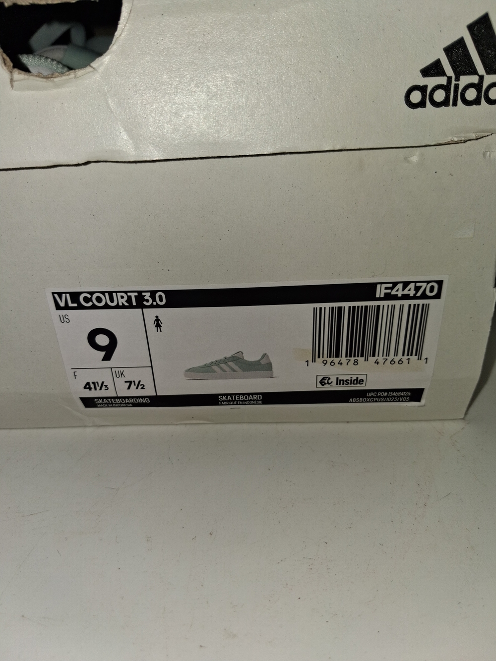 adidas Women's Mint Green Suede Sneakers with White Stripes - Picture 11 of 11